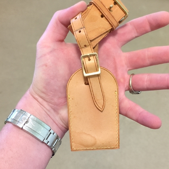 Authentic Louis Vuitton Tan Luggage Travel Bag Tag!! - Picture 2 of 5